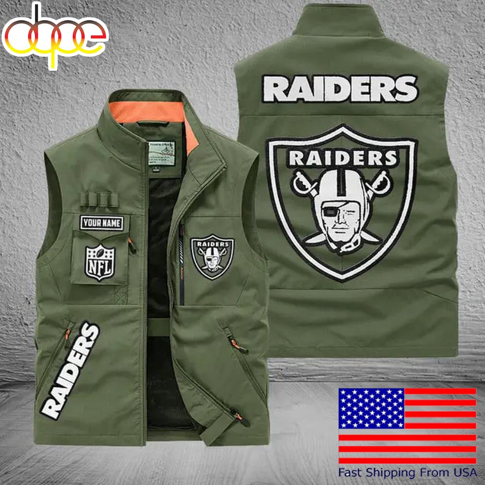 Sportswearmerch Las Vegas Raiders NFL Personalized Pocket Vest For Fans For Fan