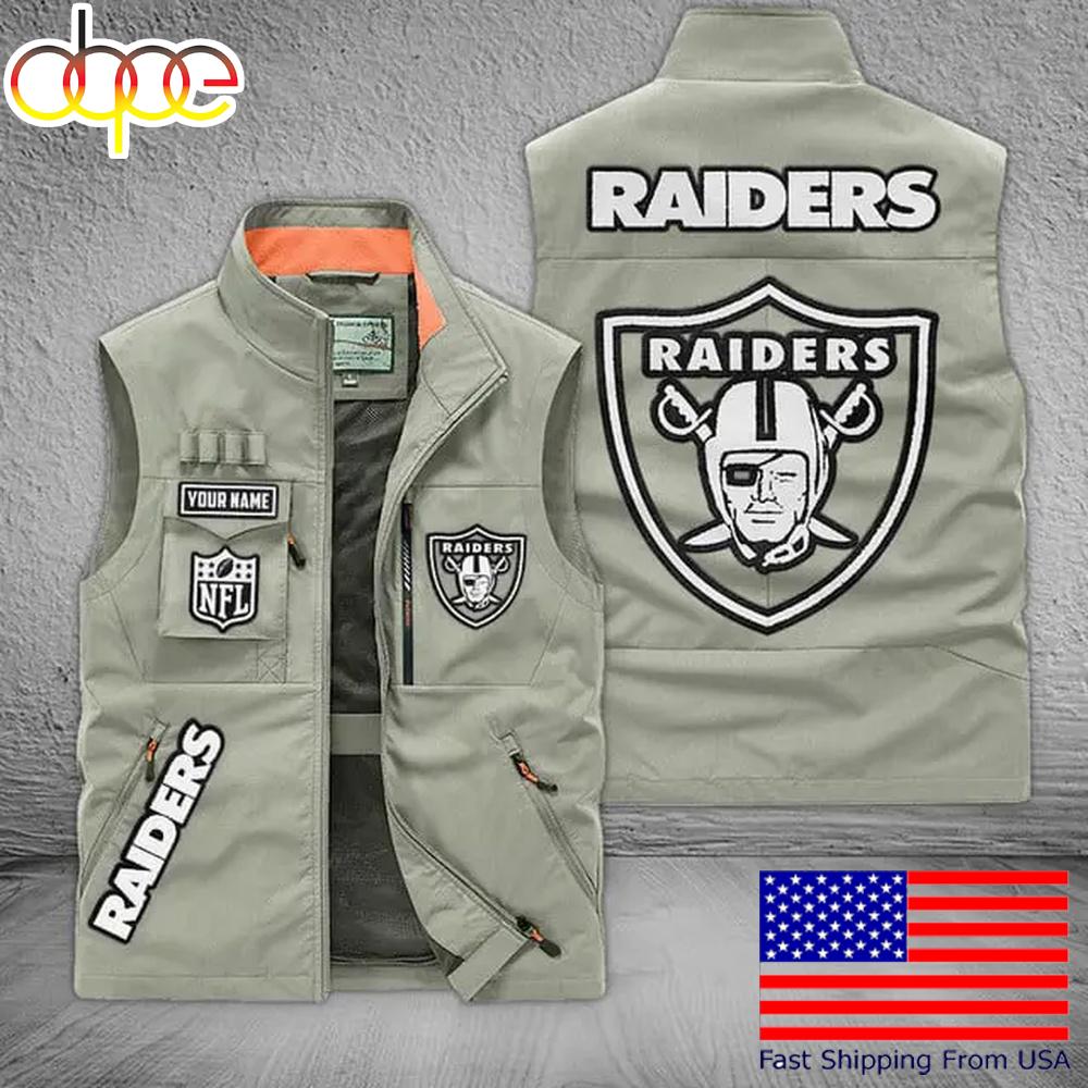 Sportswearmerch Las Vegas Raiders NFL Personalized Pocket Vest For Fans For Fan