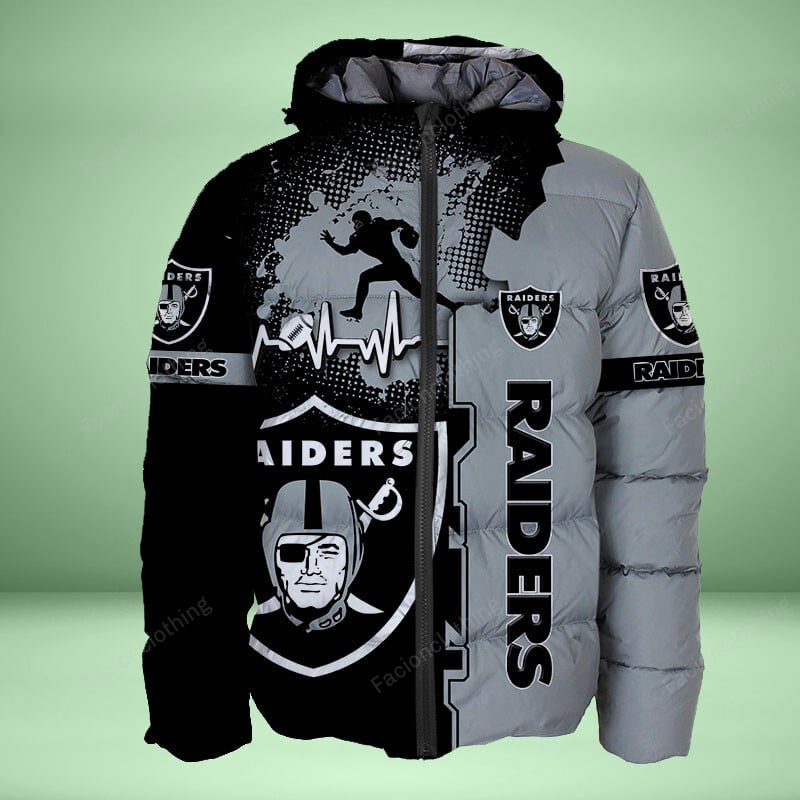 Sportswearmerch Las Vegas Raiders NFL Personalized Puffer Jacket For Fan