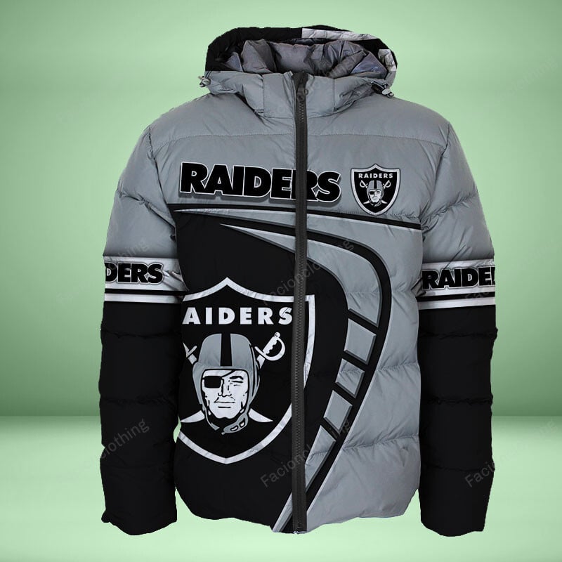 Sportswearmerch Las Vegas Raiders NFL Personalized Puffer Jacket For Fan