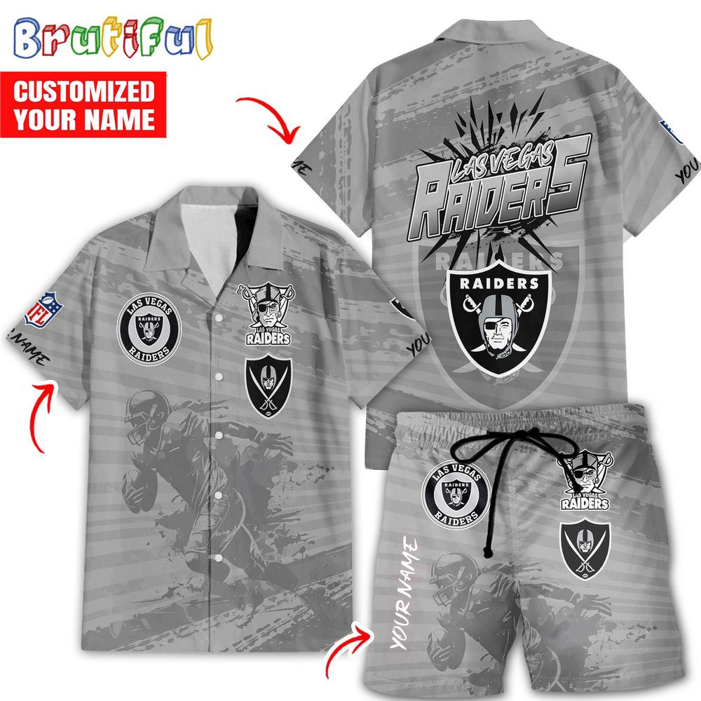 Sportswearmerch Las Vegas Raiders NFL Personalized Set Short Set For Fan