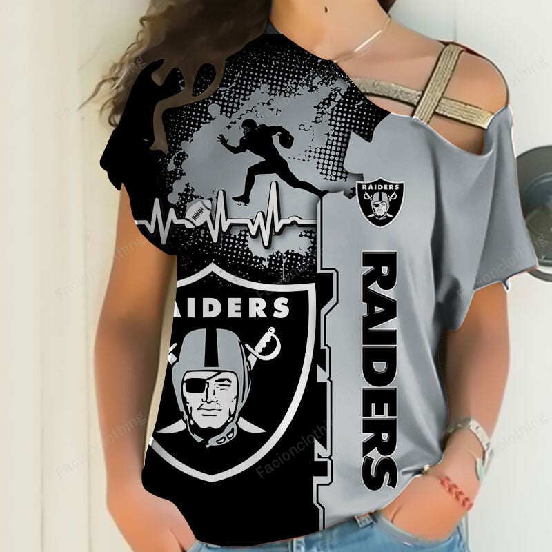 Sportswearmerch Las Vegas Raiders NFL Personalized Strapless Sleeve Short For Fan