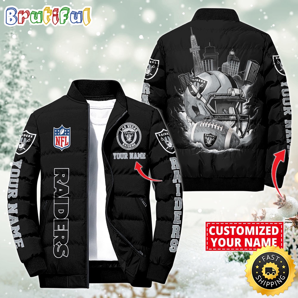 Sportswearmerch Las Vegas Raiders NFL Puffer Jacket For Fan