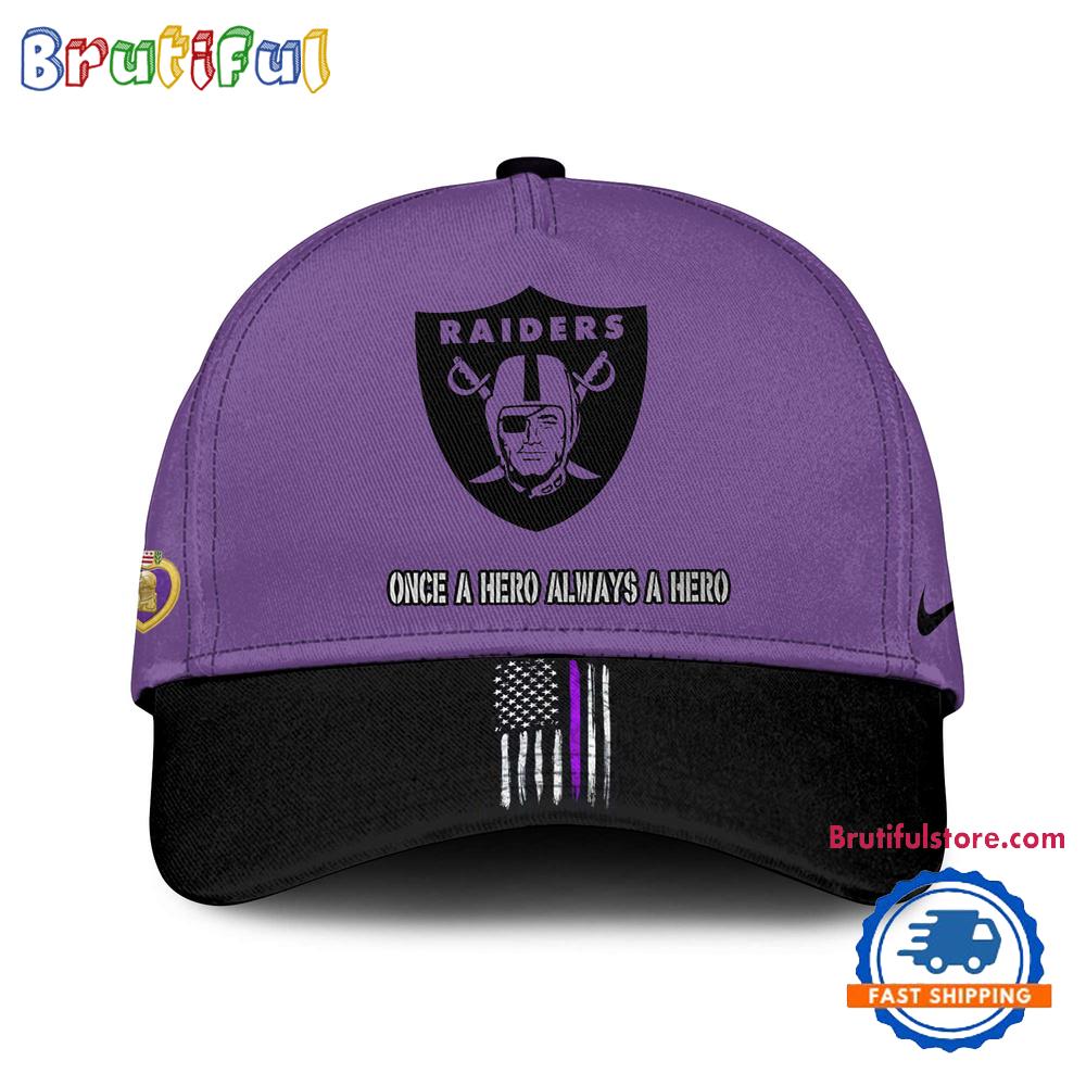 Sportswearmerch Las Vegas Raiders NFL Purple Heart Day Classic Cap For Fan