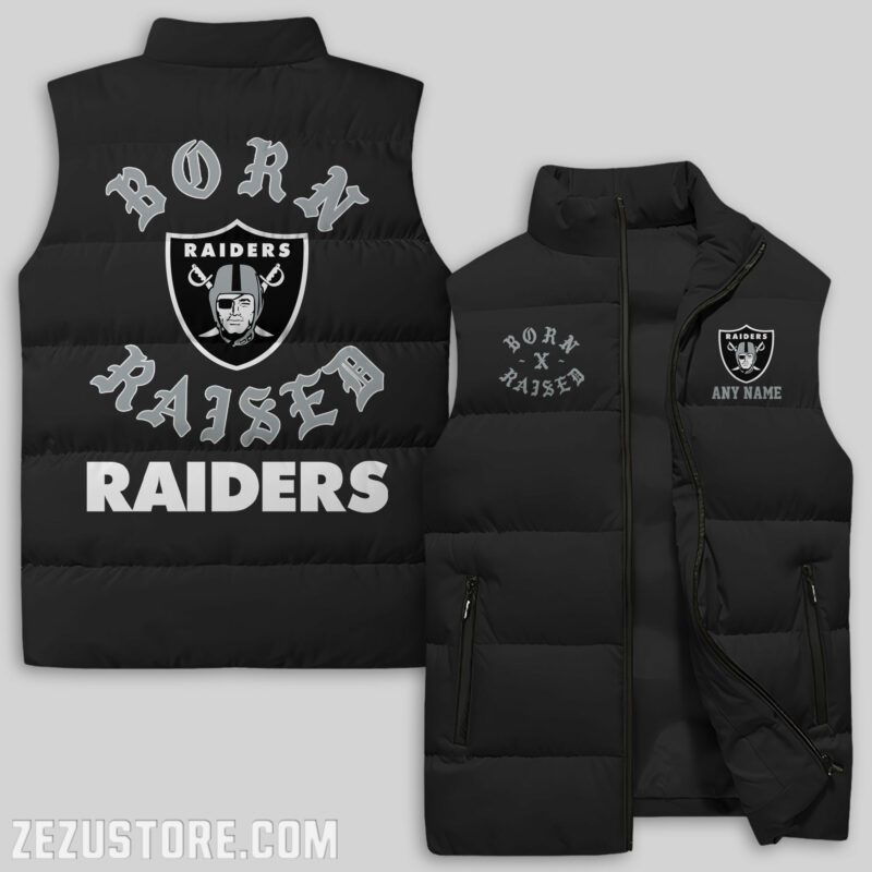 Sportswearmerch Las Vegas Raiders NFL Sleeveless Puffer Jacket For Fans