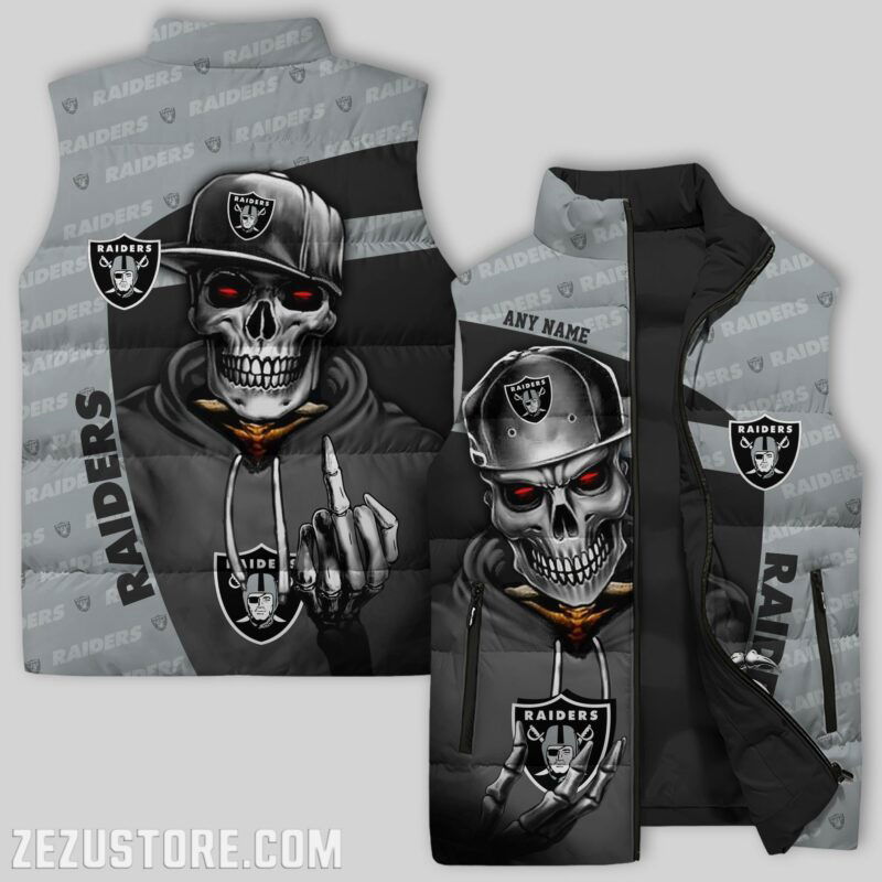 Sportswearmerch Las Vegas Raiders NFL Sleeveless Puffer Jacket For Fans