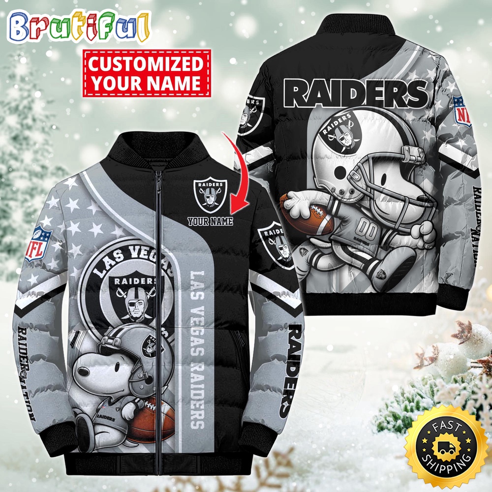 Sportswearmerch Las Vegas Raiders NFL Snooby Puffer Jacket For Fan