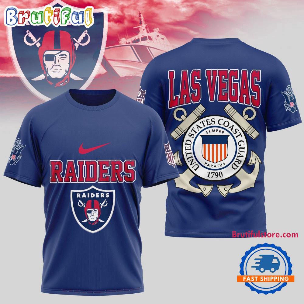 Sportswearmerch Las Vegas Raiders NFL United States Coast Guard T-Shirt For Fan