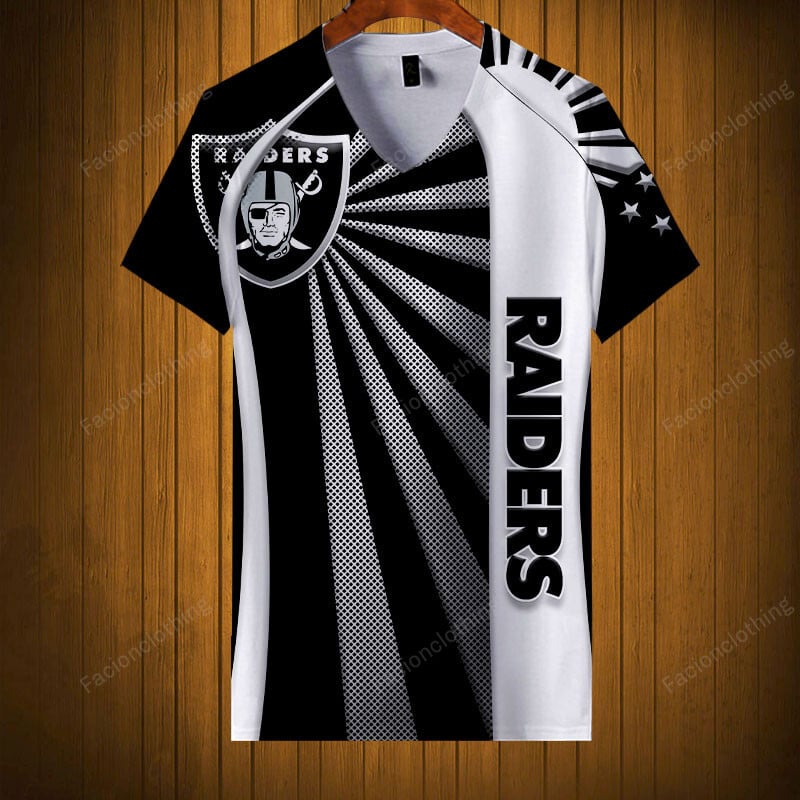 Sportswearmerch Las Vegas Raiders NFL V-neck Women T-shirt Personalized For Fan