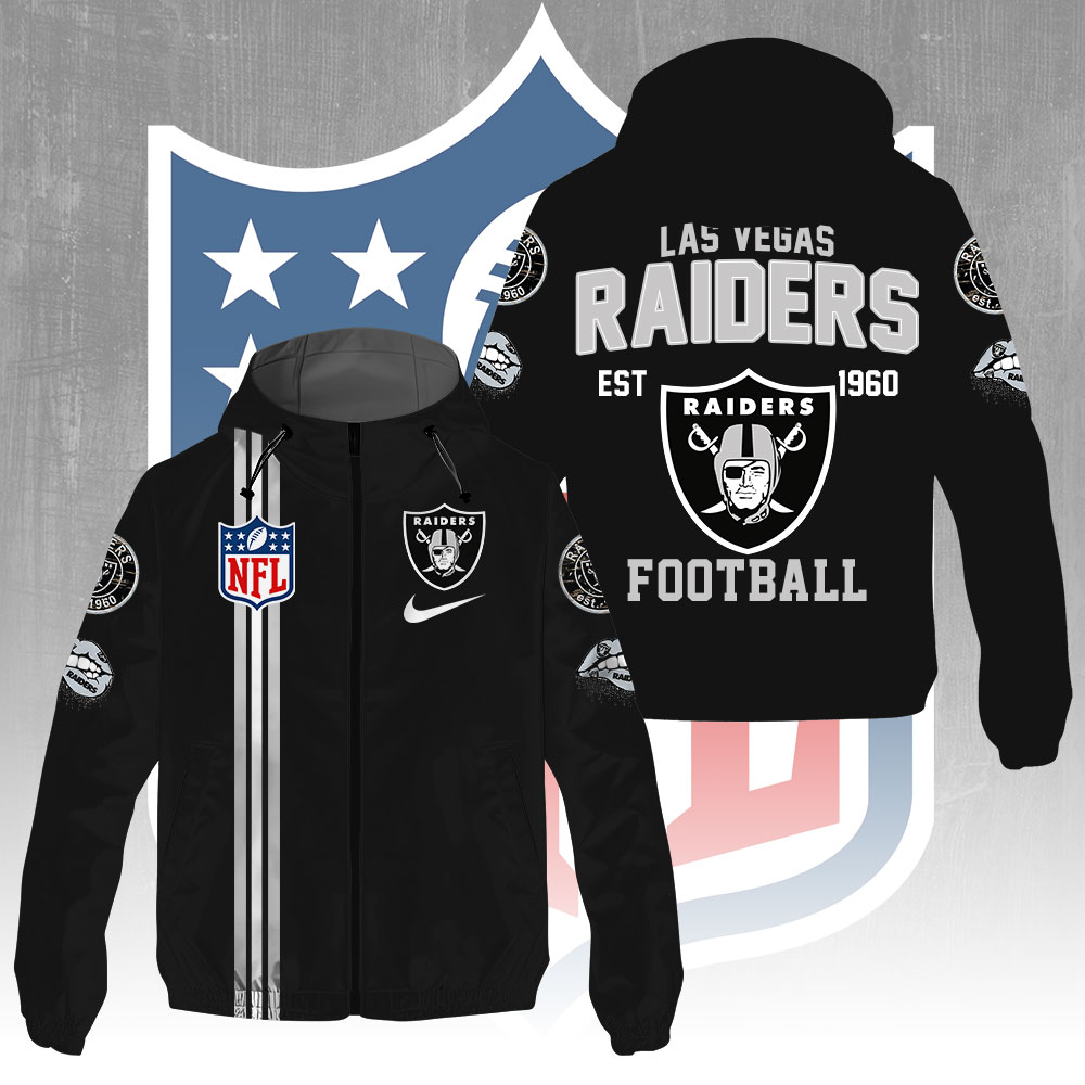 Sportswearmerch Las Vegas Raiders NFL Windbreaker Jacket For Fan