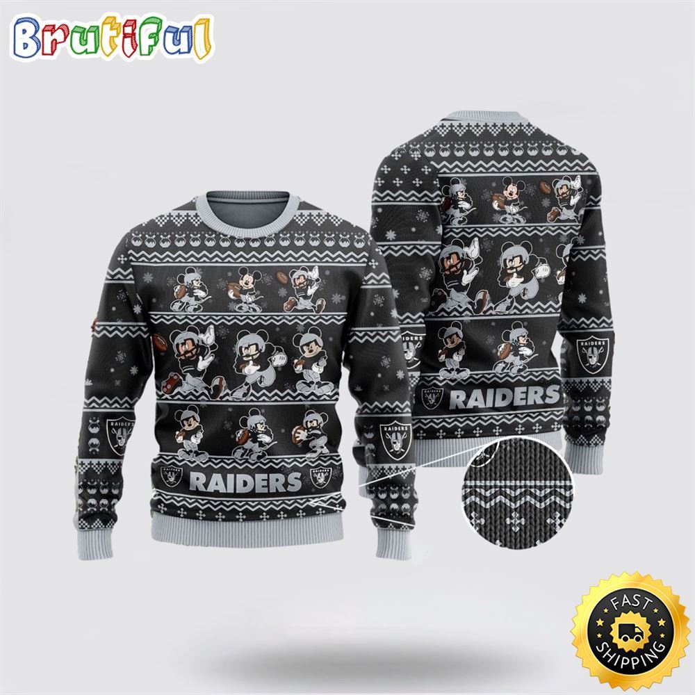 Sportswearmerch Las Vegas Raiders NFLPersonalized Christmas Sweater For Fan