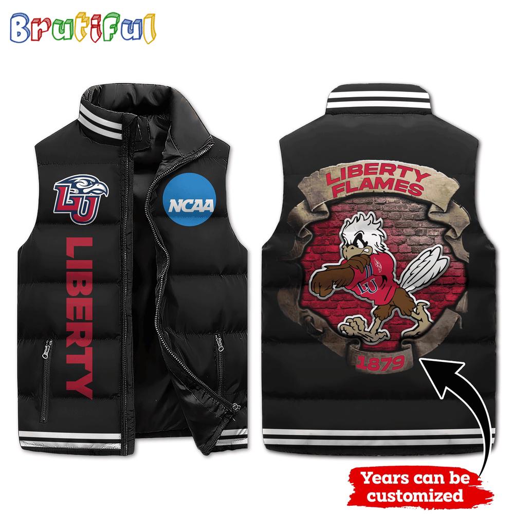 Sportswearmerch Liberty Flames NCAA Sleeveless Puffer Jacket For Fan