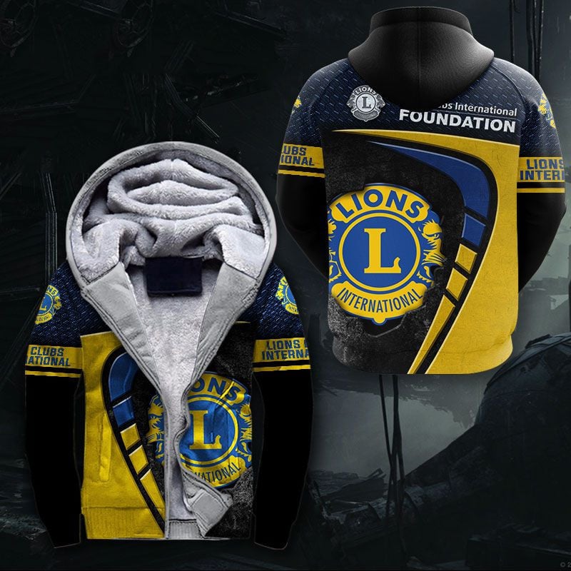 Sportswearmerch Lions Clubs International Personalized Fashion Fleece Zip Hoodie Jacket For Fan