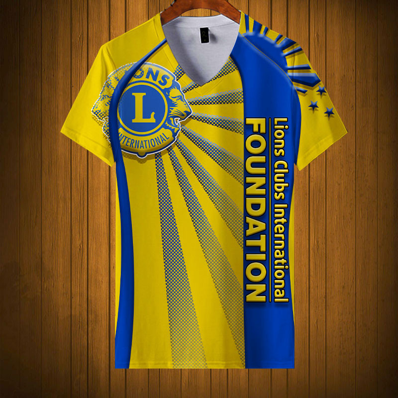 Sportswearmerch Lions Clubs International Personalized Fashion V-neck Women T-shirt For Fan