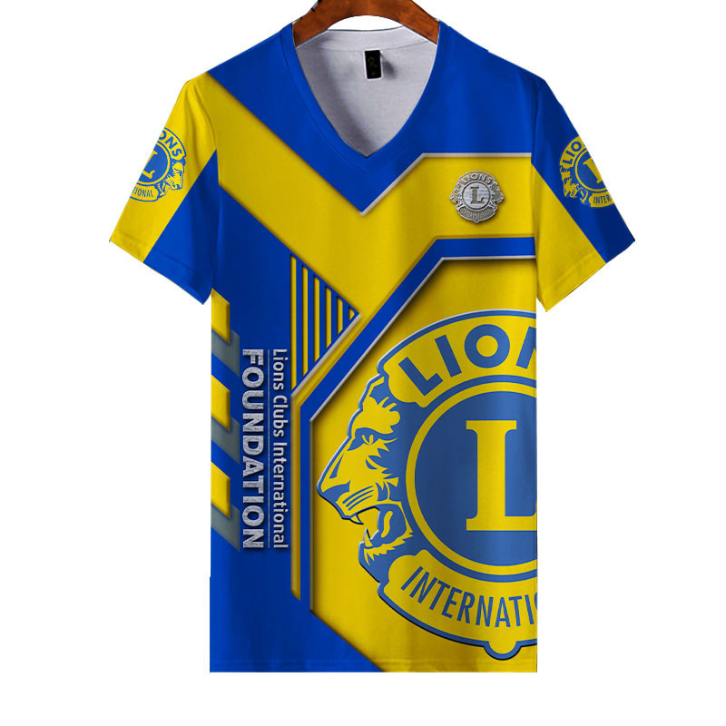 Sportswearmerch Lions Clubs International Personalized Fashion V-neck Women T-shirt For Fan