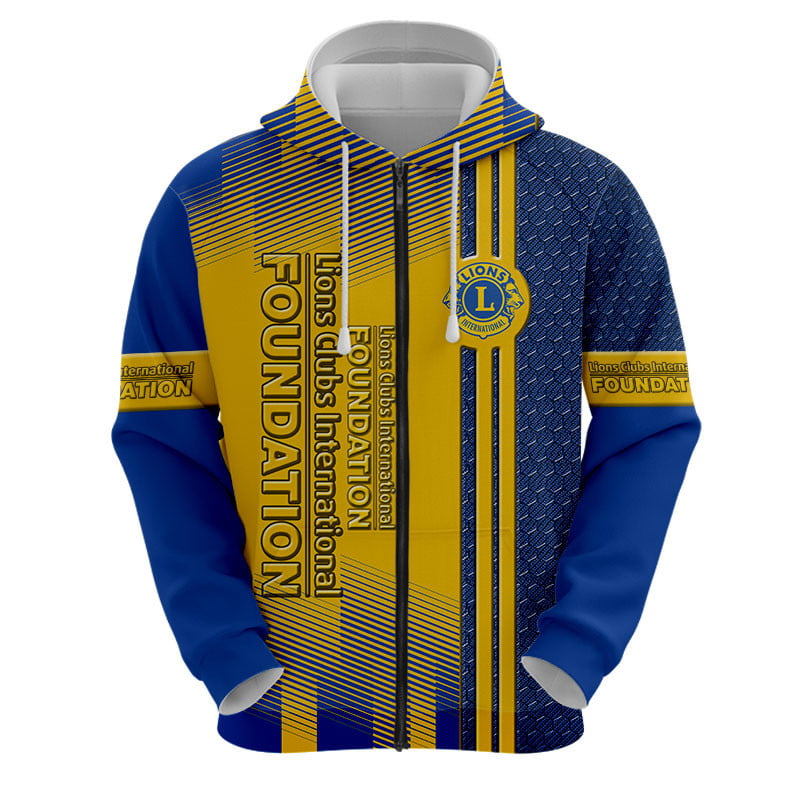 Sportswearmerch Lions Clubs International Personalized Fashion Zip Hoodie For Fan