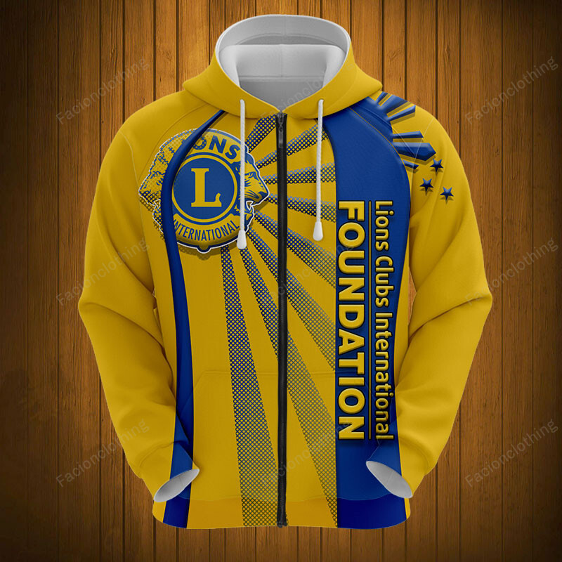 Sportswearmerch Lions Clubs International Personalized Fashion Zip Hoodie For Fan