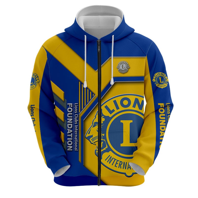 Sportswearmerch Lions Clubs International Personalized Fashion Zip Hoodie For Fan