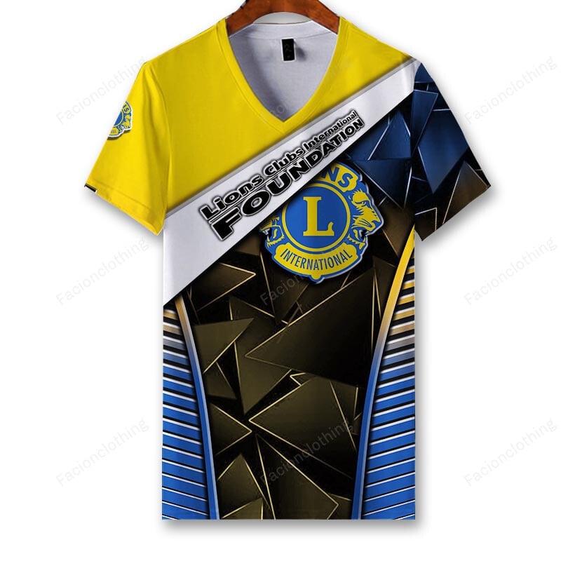 Sportswearmerch Lions Clubs International Personalized V-neck Women T-shirt For Fan