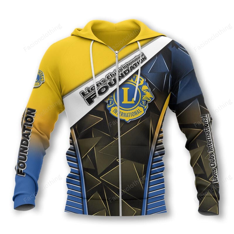 Sportswearmerch Lions Clubs International Personalized Zip Hoodie For Fan