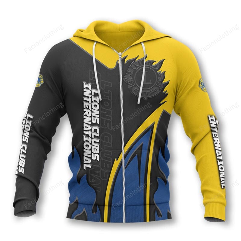 Sportswearmerch Lions Clubs International Personalized Zip Hoodie For Fan