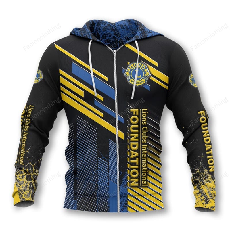 Sportswearmerch Lions Clubs International Personalized Zip Hoodie For Fan