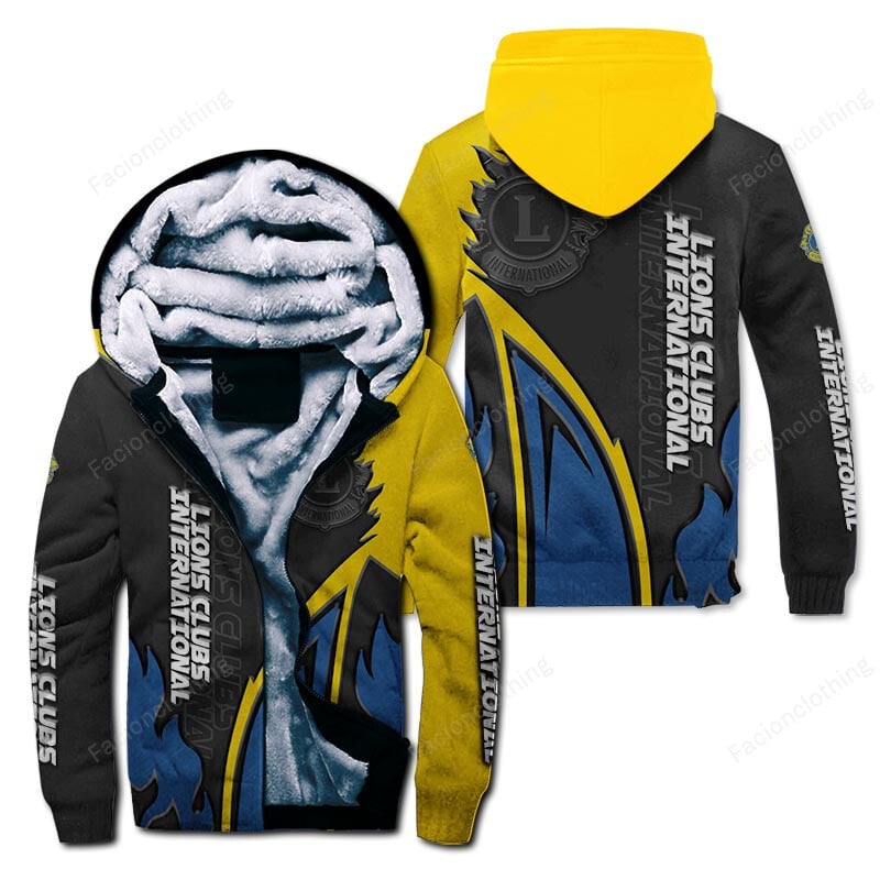 Sportswearmerch Lions Clubs International Personalized Zip Hoodie Velvet Hoodie For Fan