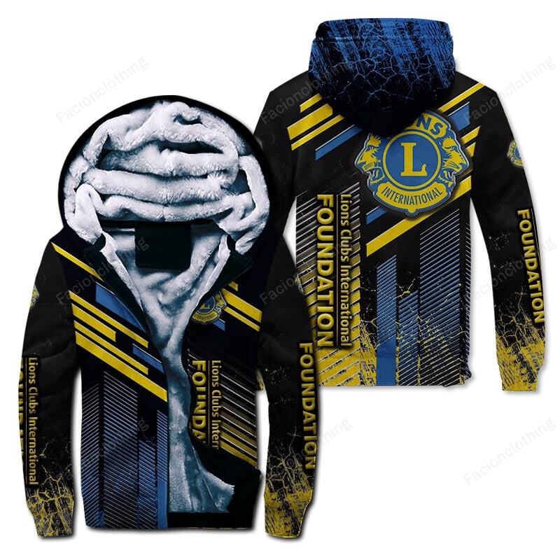 Sportswearmerch Lions Clubs International Personalized Zip Hoodie Velvet Hoodie For Fan