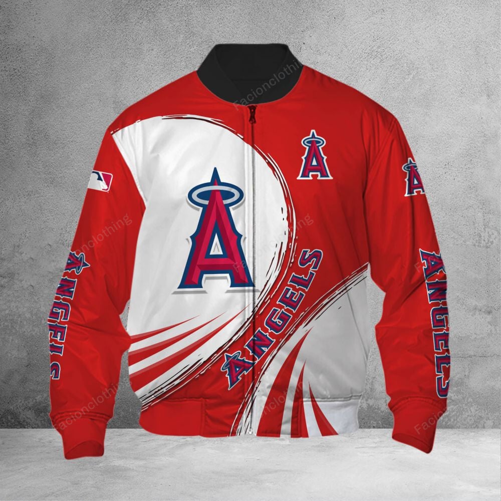 Sportswearmerch Los Angeles Angels MLB Personalized Bomber Jacket For Fan