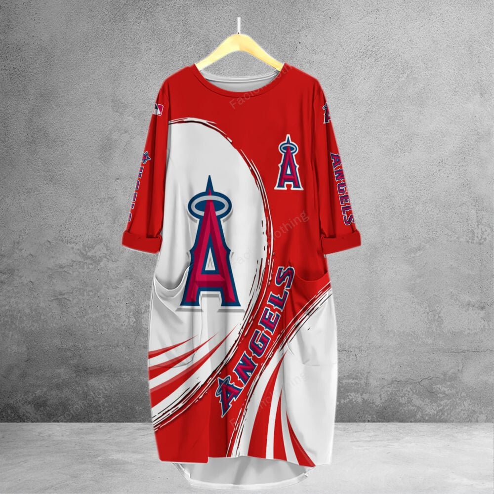 Sportswearmerch Los Angeles Angels MLB Personalized Pocket Dress For Fan