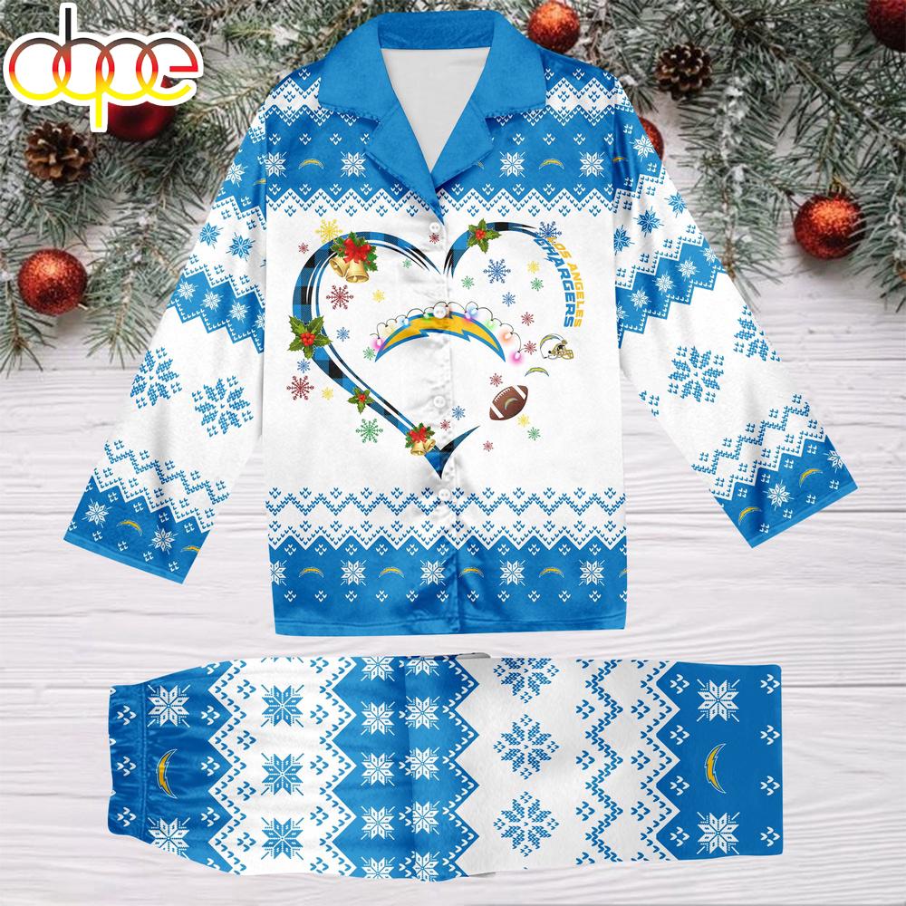 Sportswearmerch Los Angeles Chargers NFL Christmas Personalized Pajamas For Fan