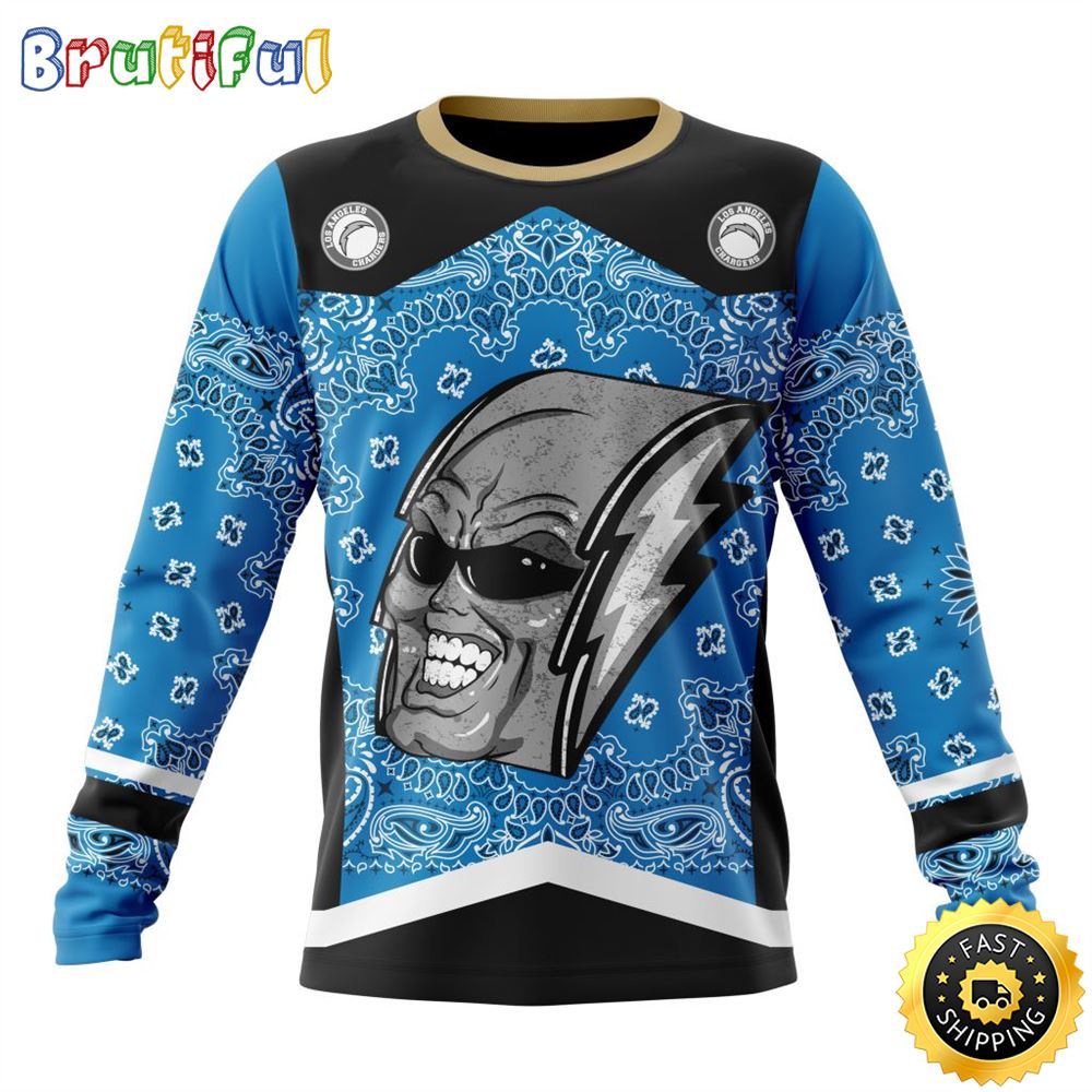 Sportswearmerch Los Angeles Chargers NFL Crewneck Classic Style Personalized Sweater For Fan