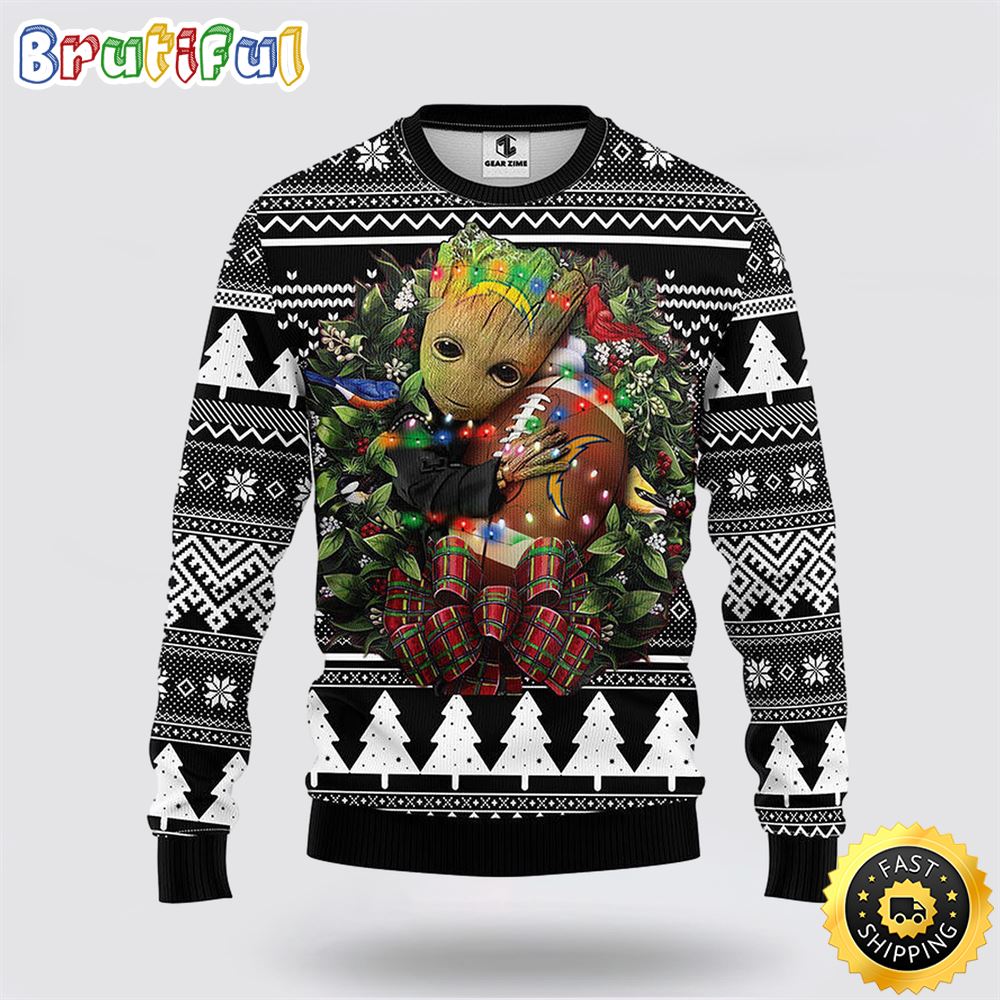 Sportswearmerch Los Angeles Chargers NFL Groot Christmas Sweater For Fan