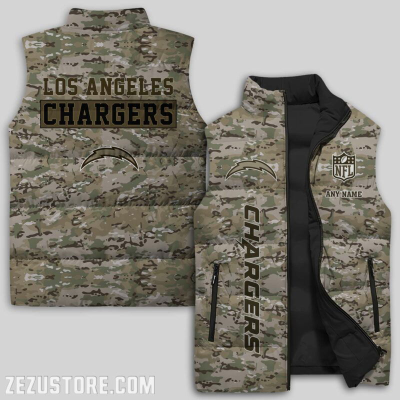 Sportswearmerch Los Angeles Chargers NFL NFL Sleeveless Puffer Jacket For Fans