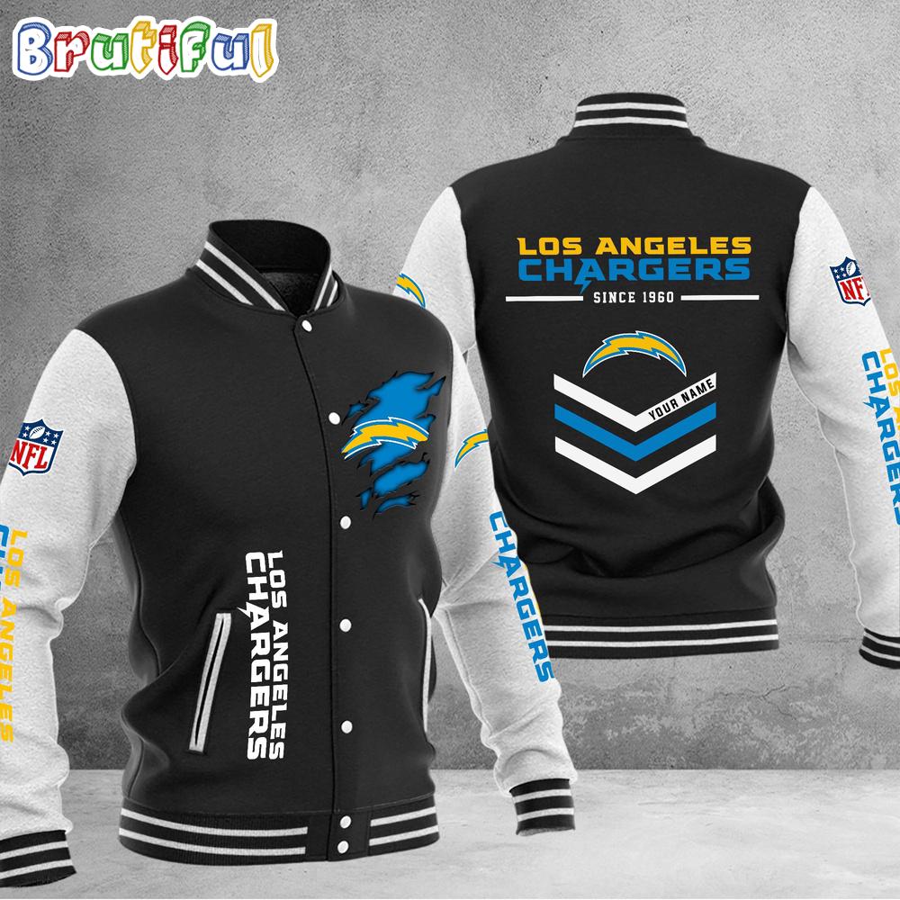 Sportswearmerch Los Angeles Chargers NFL Personalized Baseball Jacket For Fan