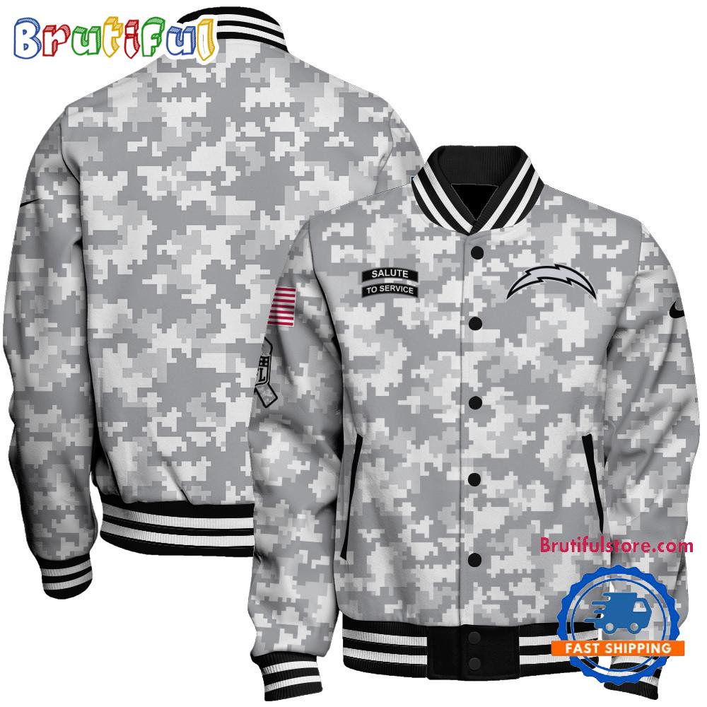 Sportswearmerch Los Angeles Chargers NFL Personalized Baseball Jacket For Fan