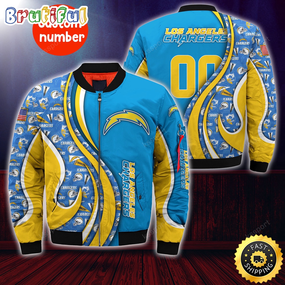 Sportswearmerch Los Angeles Chargers NFL Personalized Bomber Jacket For Fan