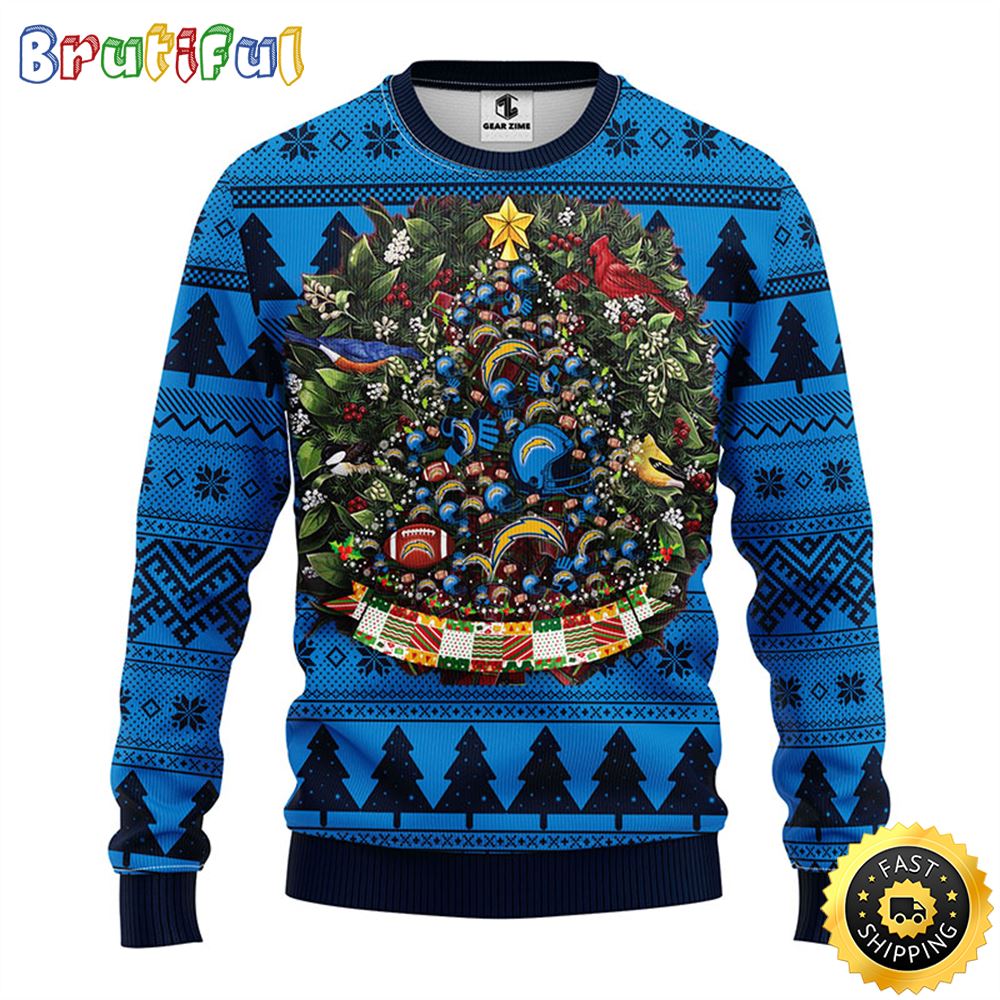Sportswearmerch Los Angeles Chargers NFL Personalized Christmas Sweater For Fan