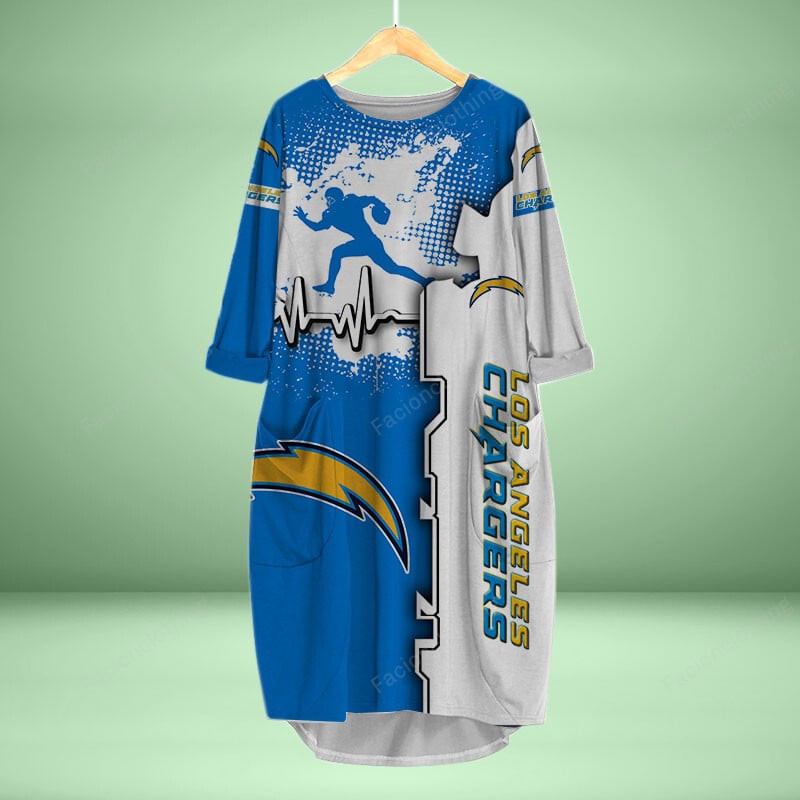 Sportswearmerch Los Angeles Chargers NFL Personalized Pocket Dress For Fan