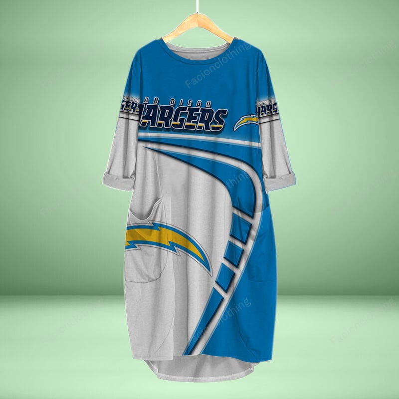 Sportswearmerch Los Angeles Chargers NFL Personalized Pocket Dress For Fan