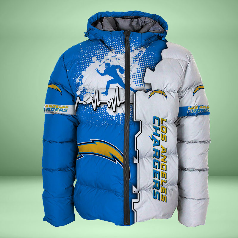 Sportswearmerch Los Angeles Chargers NFL Personalized Puffer Jacket For Fan