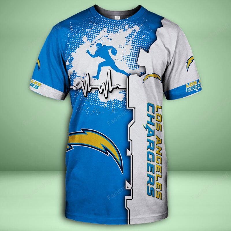 Sportswearmerch Los Angeles Chargers NFL Personalized Short PantT-shirt For Fan