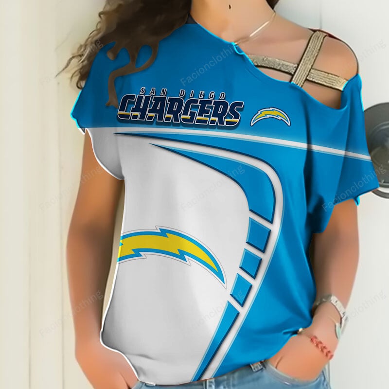 Sportswearmerch Los Angeles Chargers NFL Personalized Strapless Sleeve Short For Fan