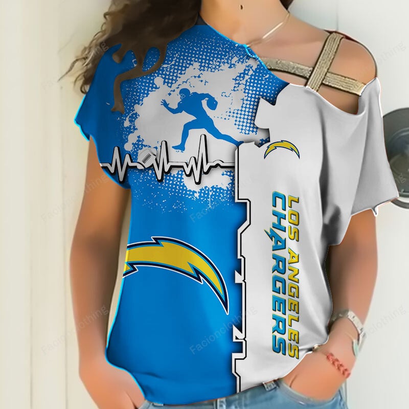 Sportswearmerch Los Angeles Chargers NFL Personalized Strapless Sleeve Short For Fan