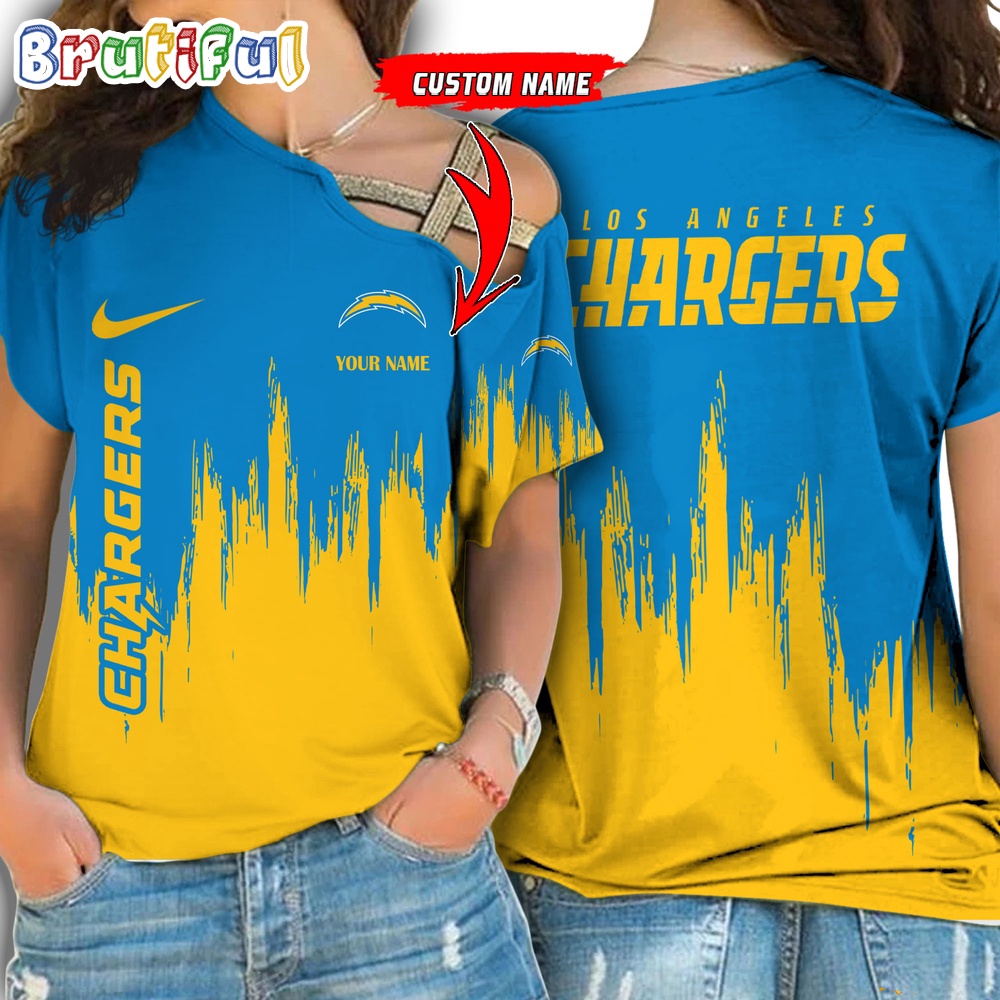 Sportswearmerch Los Angeles Chargers NFL Strapless Sleeve Short For Fan