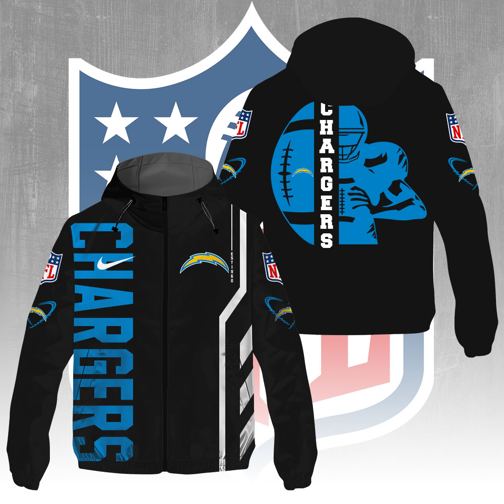 Sportswearmerch Los Angeles Chargers NFL Windbreaker Jacket For Fan