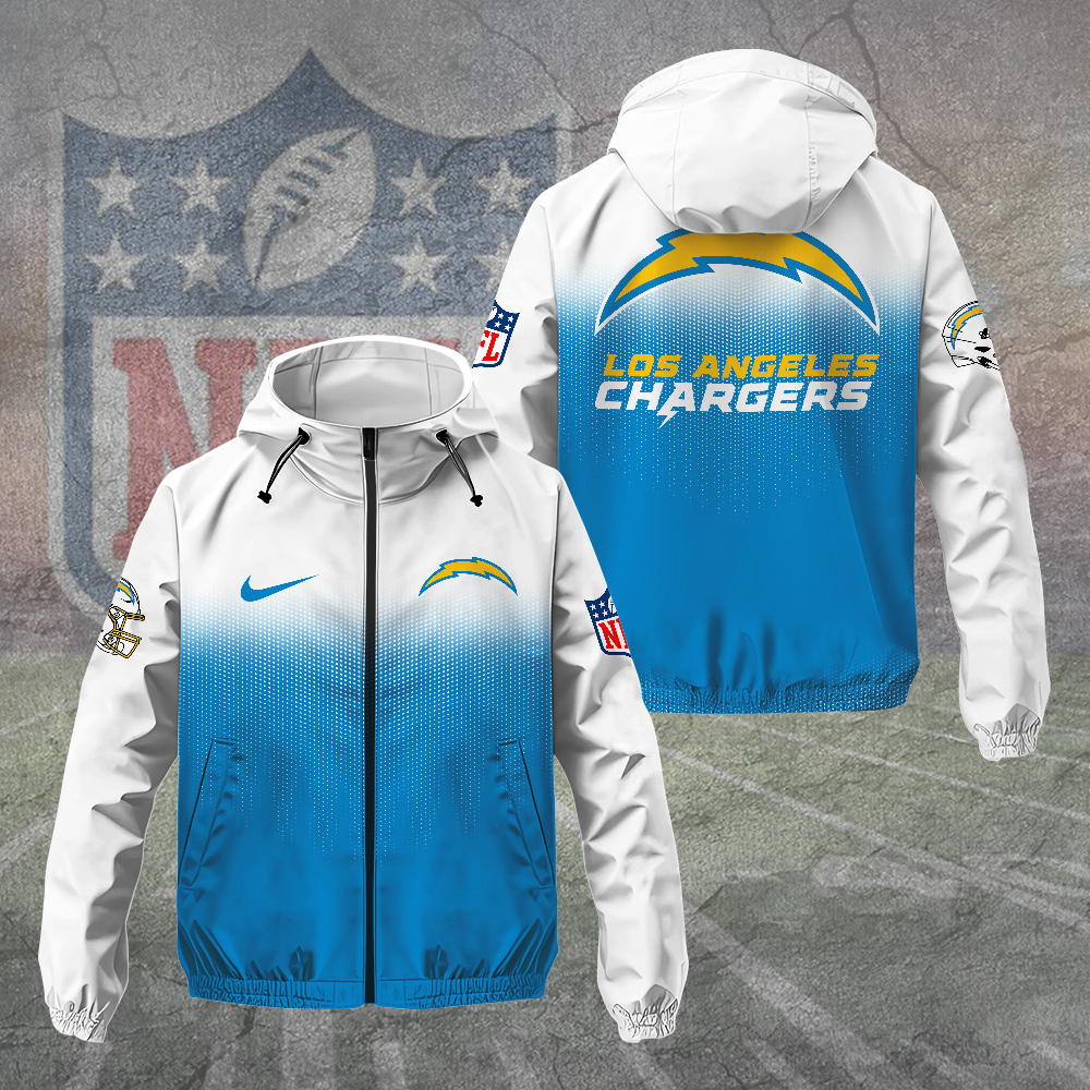 Sportswearmerch Los Angeles Chargers NFL Windbreaker Jacket For Fan