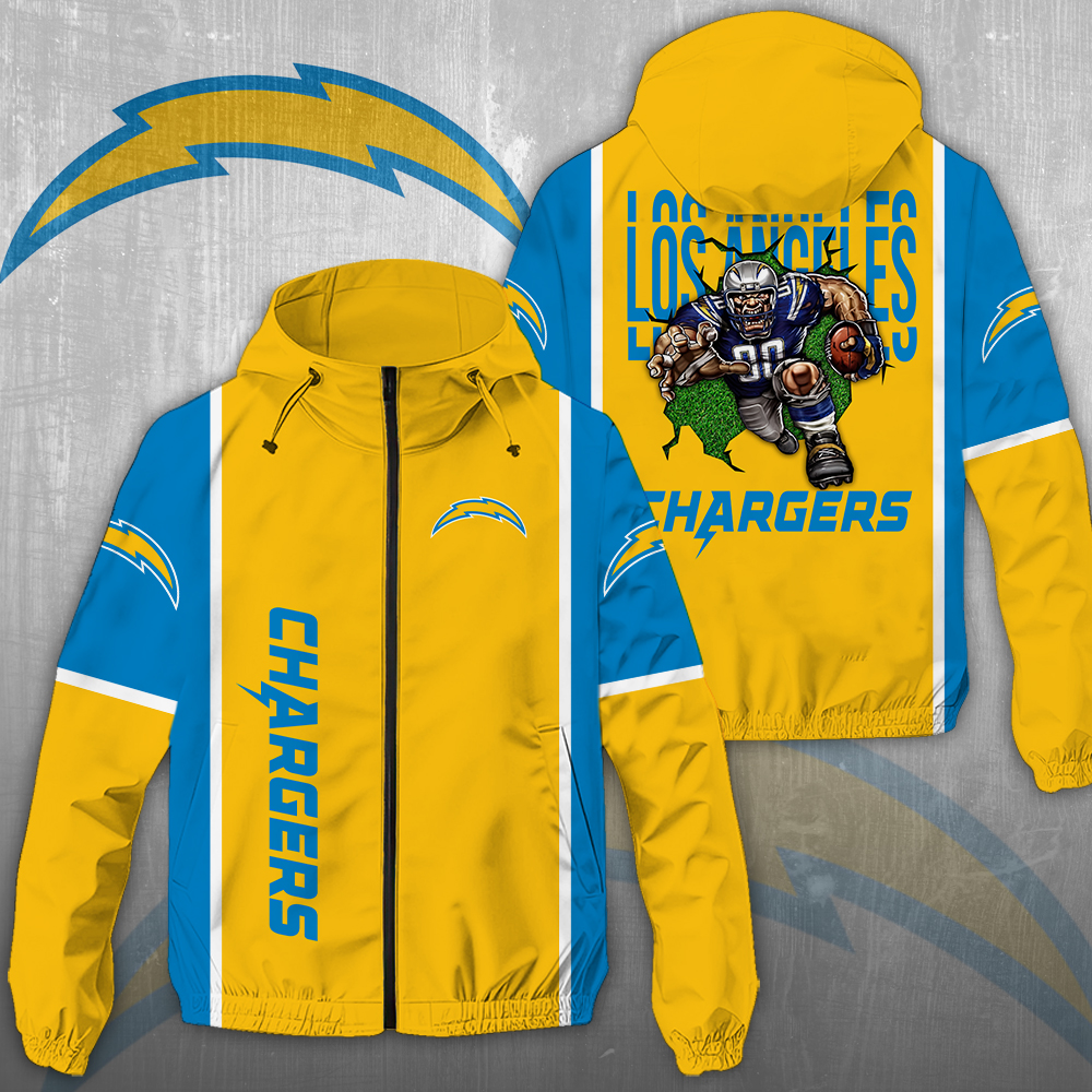Sportswearmerch Los Angeles Chargers NFL Windbreaker Jacket For Fan