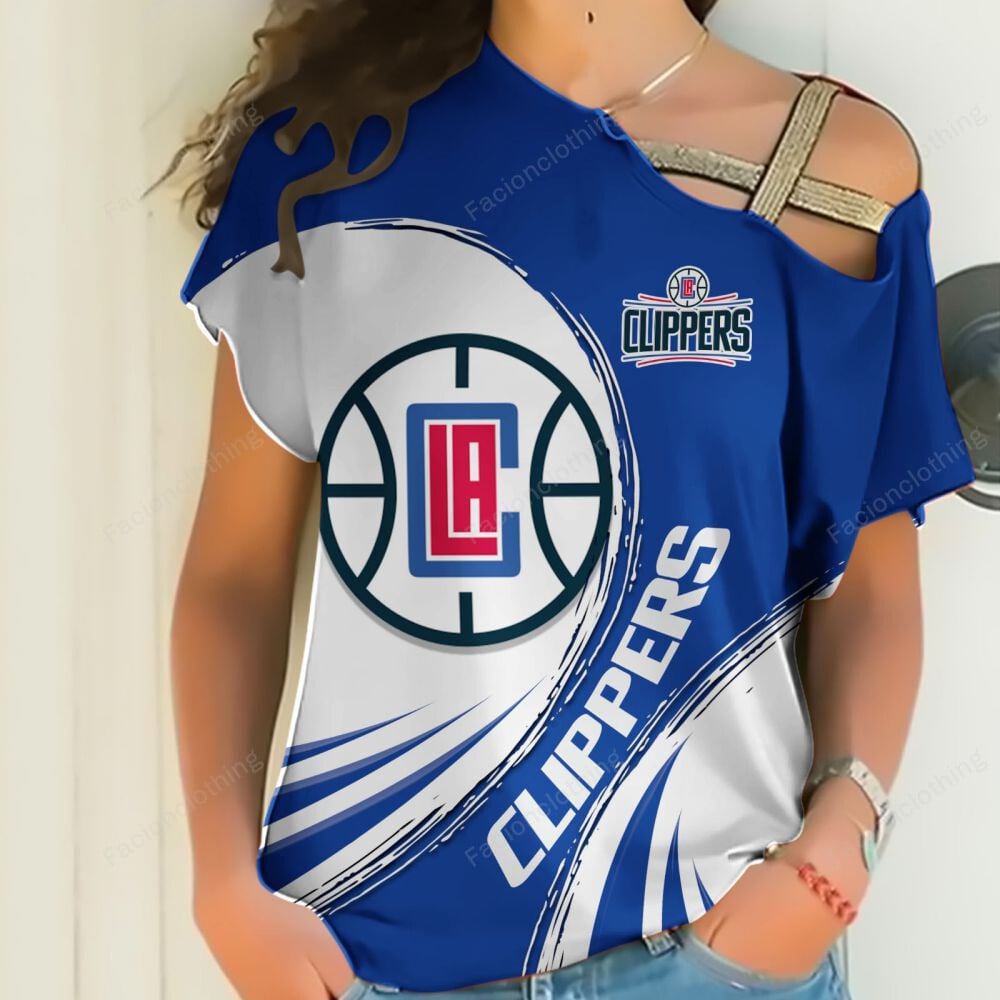 Sportswearmerch Los Angeles Clippers NBA Personalized Strapless Short Sleeve For Fan