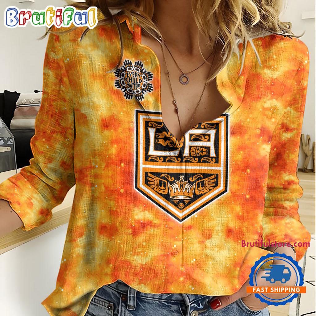 Sportswearmerch Los Angeles Kings NHL Hockey Women's Casual Shirt For Fan